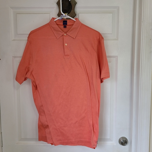 (862) Mercer Blue Men's Short Sleeve Polo Shirt, Size: Medium Color: Peach - Picture 4 of 14